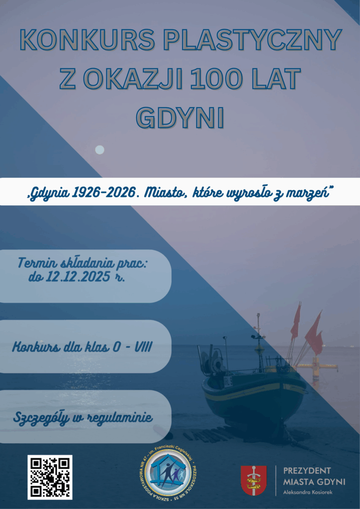 plakat KONKURS Z OKAZJI 100 LAT GDYNI