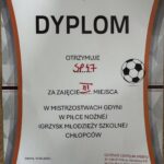 Igrzyska Młodzieży Szkolnej - Mistrzostw Gdyni w piłce nożnej chłopców. SP 47 na podium!