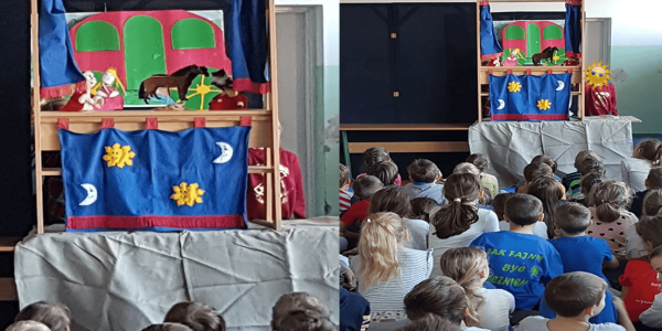 improwizowane scenki z pacynkami